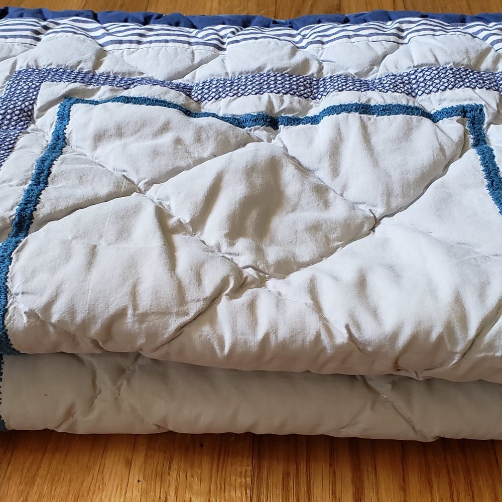 Pottery Barn Kids Blue and White Pillow